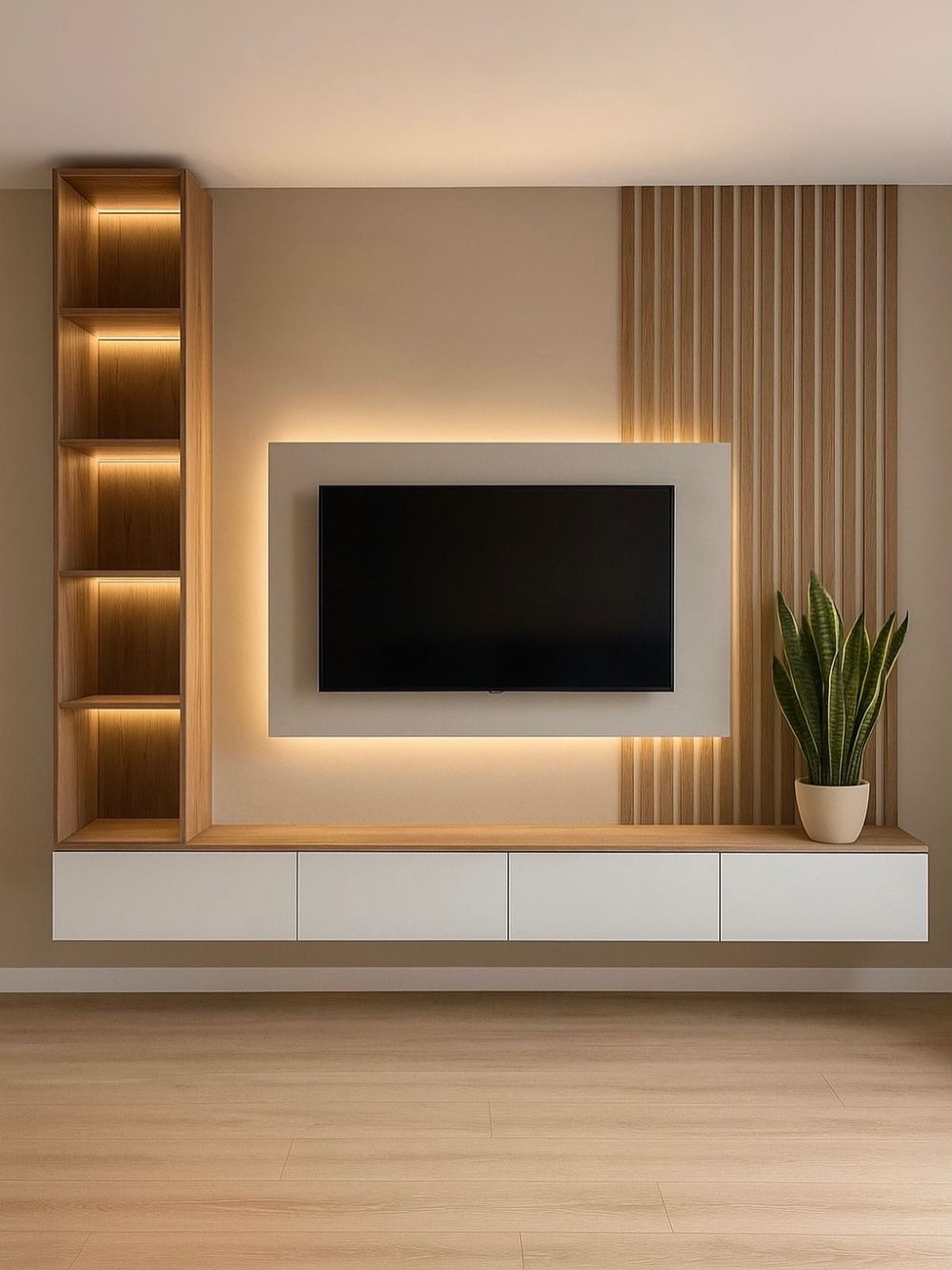 Mur intérieur décoré avec un enduit haut de gamme